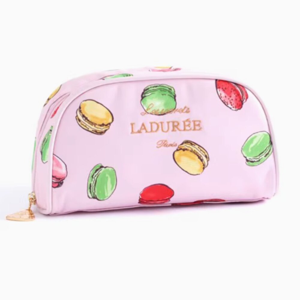 NEW Ladurée Macaron Pattern Makeup Pouch - Pink